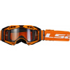 LS2 Helmets LS2 AURA ENDURO SERIES GOGGLE BLACK H-V ORANGE WITH CLEAR VISOR