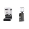 Gaggia New Classic EVO, white + Eureka Atom W 65, grey