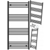 Vodný kúpeľňový radiátor Granitan 591 W 600 x 1300 mm čierny