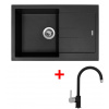 Sinks AMANDA 780 Pureblack + Vitalia GR G13126
