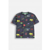 Detské bavlnené tričko Coccodrillo čierna farba, s potlačou, EVERYDAY BOY A ZC5143207VBA 128