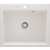 Deante Andante, granitový drez 600x520x210 mm + priestorovo úsporný sifón, 1-komorový, biela, ZQN_A103
