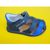 Detské kožené sandálky D.D.Step G076 - 382D royal blue BAREFOOT
