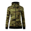 MALFINI Mikina Camo Zipper C20 na zip, maskáčová, dámská MAL-C203417 2XL Maskáčová zelená
