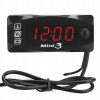 AUTOMOBILOVÝ TEPLOMER, HODINKY, VOLTMETER 3V1