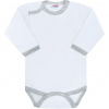 Dojčenské body New Baby so sivým lemom - 74 (6-9m)