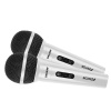 Fenton DM100W Set 2 bielych mikrofónov pre karaoke alebo DJ's