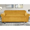 Elastický plyšový poťah na dvojmiestnu pohovku BestBerg / žltá
