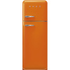 SMEG 50's Retro Style FAB30 kombinovaná chladnička s mrazákom hore oranžová
