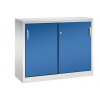 Skriňa Acurado - Sideboard, posuvné dvere, 1200 x 400 x 1000 mm, sivá/modrá