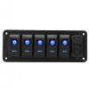 LED panel prepínač USB 6-miestny univerzálny