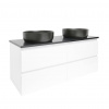 Swiss aqua technologies Koupelnová skříňka s krycí deskou SAT B-Way 119x50x45 cm bílá lesk BWAY2120WZ