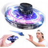 Lietajúca hračka UFO mini dron LED Ručne ovládaná USB Modrá TESIMAI