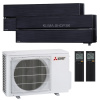 Klimatizácia Mitsubishi LN 2x multisplit (1,8kW + 3,5kW) + vonk.j. 4,2kW (čierna)