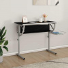 vidaXL Písací stôl čierny a sivý 110x53x(58-87)cm spracované drevo oceľ