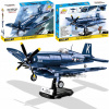 Lietadlo COBI-2417 F4U-4 Corsair (Cobi 2417 Polskie Klocki Wojsko Vought F4U-4 Corsair USA bojové lietadlo)