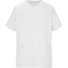 James & Nicholson Tričko JN 3104, elastické, elastický, kazak s výstřihem do V, krátký rukáv, pánské COT02310400114-white Bílá 4XL
