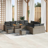zahrada-XL Súprava záhradných pohoviek 13 pcs Sivá 90 x 55 x 71 cm 3363628