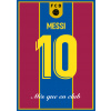 Superfutbal Maketa dresu FC Barcelona, modrá / bordová Rozmer: A2, Meno a číslo: Messi 10