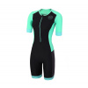 Zone3 Ltd Women's Aquaflo Plus Short Sleeve Trisuit - BLACK/GREY/MINT Veľkosť: XL