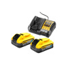 DEWALT Powerstack Súprava batérie a nabíjačky 18 V (2 x 5 Ah batérie) DCB1104H2