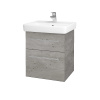 Dreja Umývadlová skrinka Q MAX SZZ2 55 - D01 Betón / Úchytka T02 / D01 Betón
