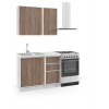 VerDesign, MATEO malá kuchynská linka 100, dub Truffle/biela LTD