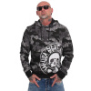 Yakuza mikina pánska s kapucňou TWEAK HOB 23012 camouflage grey Veľkosť: M, Farba: čierny maskáč, tmavý maskáč