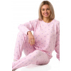 Dámské pyžamo růžové s fialovými hvězdičkami měkké a hřejivé 1B2367 růžová M + První výměna zboží zdarma.