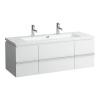 Laufen dvojumyvadlo 130 cm se 2 otvory pro baterii H8164360001071 Varianta: Bílá LCC (Laufen Clean Coat)