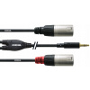 Cordial kábel Y stereo/2 XLR-mini jack konektor 3 m