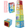 Fisher Price Baby věž plastová se zvířátky a čísly kostky pro miminko