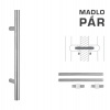 MPkovania FT - MADLO kód K00 Ø 30 mm UN pár Rozteč madla: 210 mm, Rozmer profilu madla: Ø 30 mm, Dĺžka: 300 mm