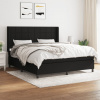 zahrada-XL Posteľný rám boxspring s matracom čierny 180x200 cm látka 3131451