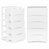 Multistore Skladací regál na kolieskach 87x72x34cm 3 police