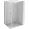 Mexen Lunar, L pravý polkruhový sprchový kút 90 x 80 cm, 8mm číre sklo, chrómový profil, 833L-090P-080L-01-00