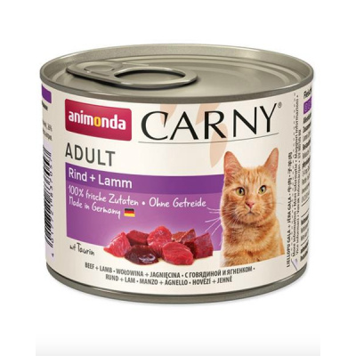 Animonda CARNY® cat Adult bal. 6 x 200 g konzerva Variant: Hovädzie a jahňa