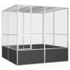 Klietka pre vtáky antracit 213,5x217,5x211,5cm pozinkovaná oceľ