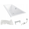 BATHTUB QUADRO SLIM 155x70 BESCO + SIPHON AUTOMATIC!