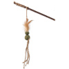 Hračka MAGIC CAT Natural Fun šidítko s přírodními pírky a provázky mix 25 cm