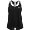 Under Armour Knockout Tank Top Junior Girls Black/White 11 - 12 Years (L)