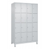 Skriňa C+P Cabo-Plus, 4 oddelenia po 4 police, 1200 x 500 x 1850 mm, sivá, na nožičkách