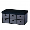 Kesper Čalouněná komoda, 6 přihrádek, 76 x 38 x 38 cm, tmavě šedá 15953