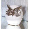 Sova bielo strieborná 13,5 cm