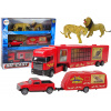 LEAN TOYS Cirkusové nákladné auto Transportér zvierat Príves Vyzdvihnutie Lev Tiger