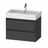 Duravit Ketho.2 Umývadlová skrinka, 55x78x46 cm, 2 zásuvky, grafit mat K25277049490000