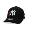 Dětská Kšiltovka New Era - MLB Icon 9FORTY - NY Yankees - Black / White dětské kšiltovky Youth (54-56 cm)