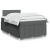 Box spring postel s matrací tmavě šedá 120x190 cm textil Šedá 3289301
