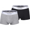 Calvin Klein 2P TRUNK čierna,sivá,biela Pánske boxerky S