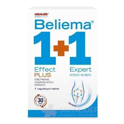 Beliema Effect PLUS 7tbl + Expert Intim krém 30ml vaginálne tablety 7 ks + intímny krém 30 ml, 1x1 set